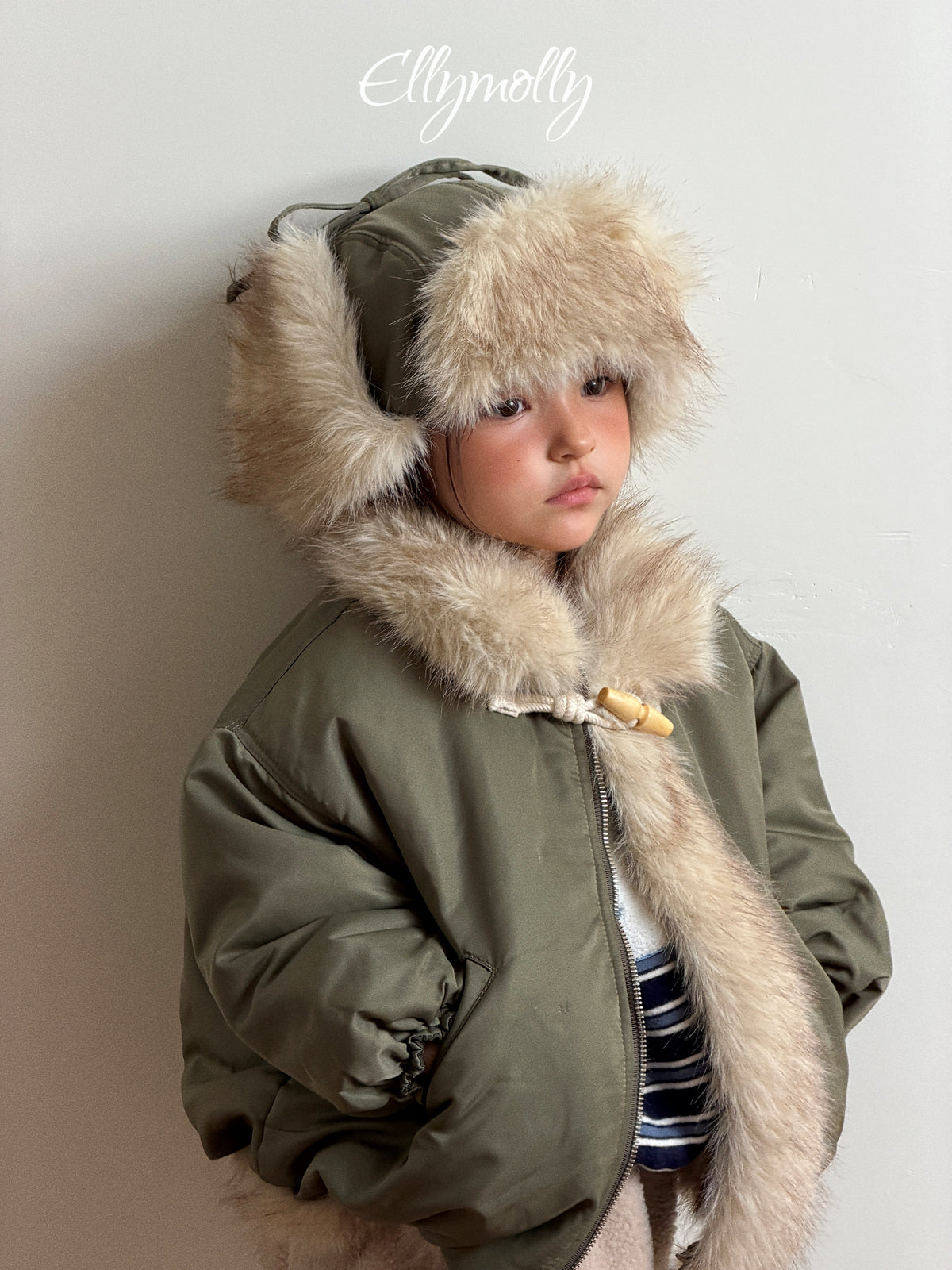 ELLY MOLLY|エスキモーファー耳あて付きパディングキャップ【予約商品】