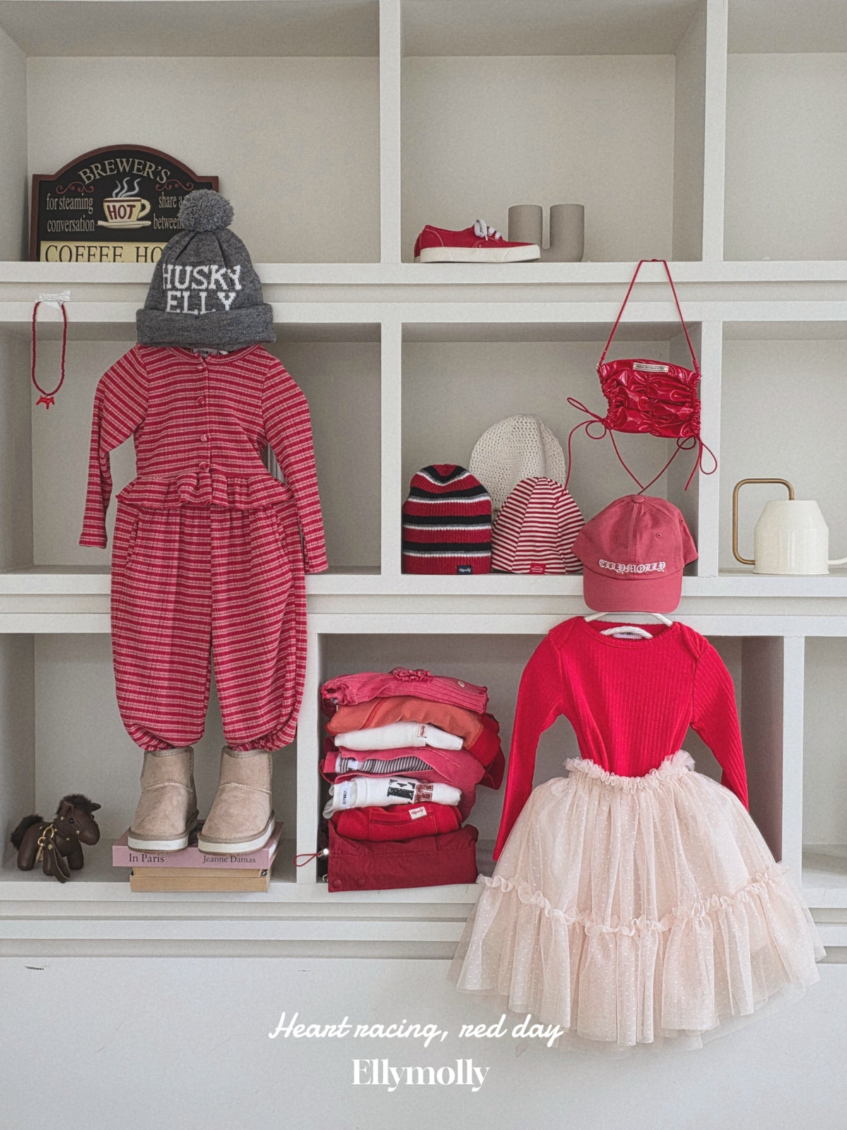 Ellymolly Stripe Frill Cardigan|ボーダーフリルカーディガン