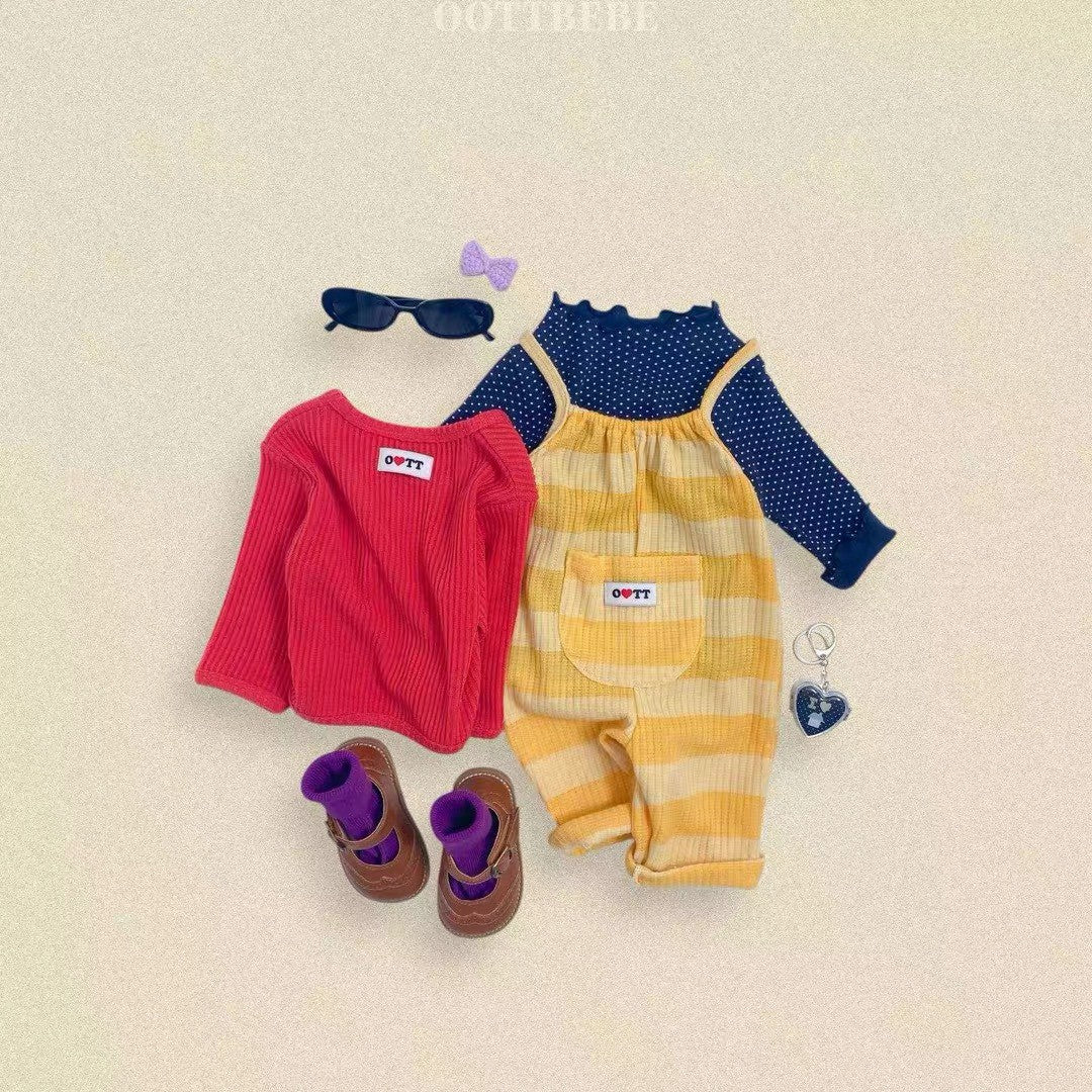 OOTTBEBE Stripe Overalls|ボーダーオーバーオール