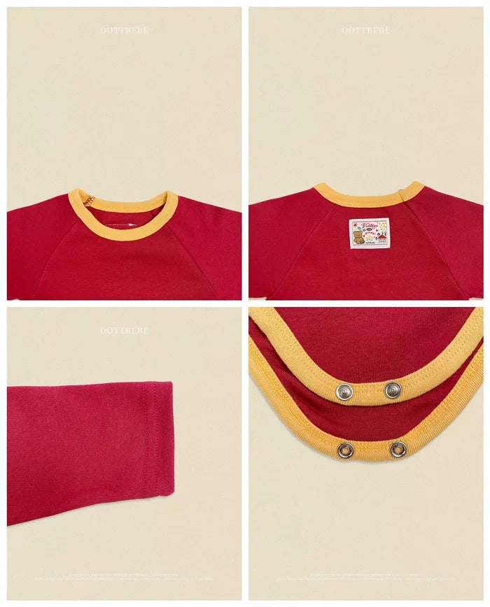 OOTTBEBE Color Block Baby Romper|カラーブロックベビーロンパース
