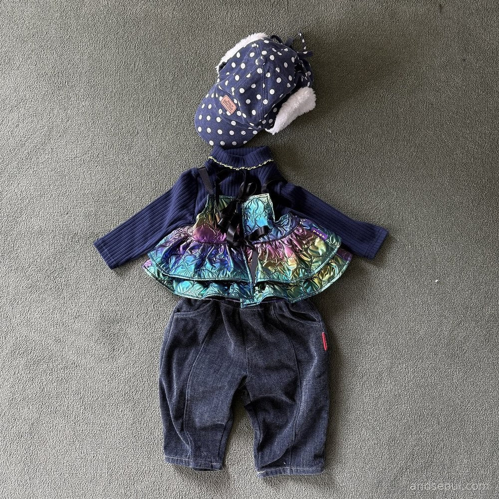 Tiny Hiker|ダックフィット ピンコットン タートルネックTシャツ【取り寄せ】