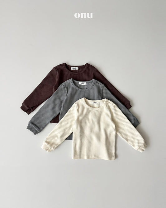 ONU｜ピーチ起毛リブTシャツ【取り寄せ】