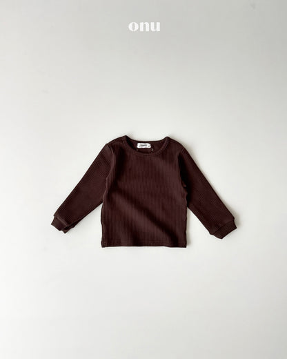 ONU｜ピーチ起毛リブTシャツ【取り寄せ】