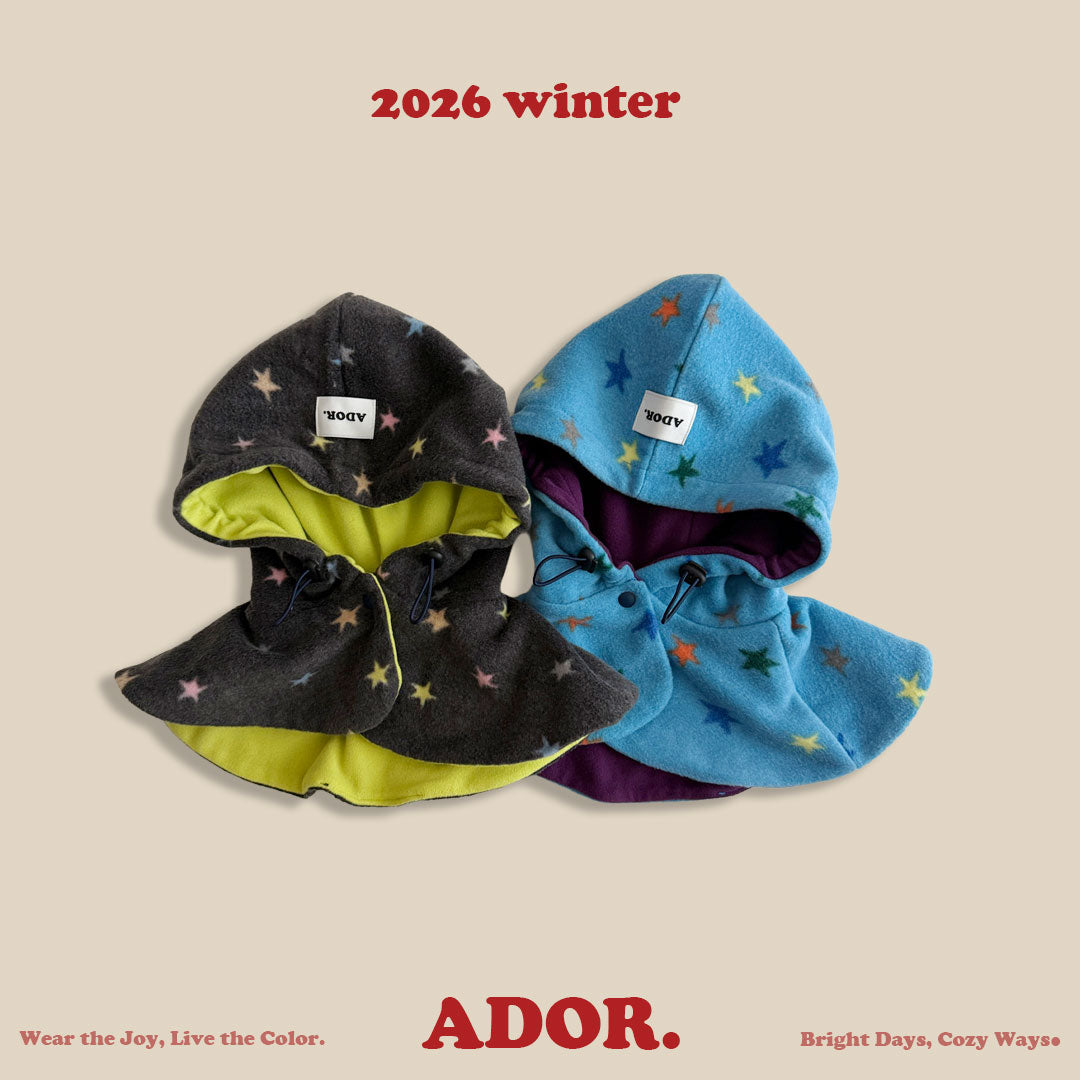Ador.｜リバーシブルスターフードポンチョ【取り寄せ】