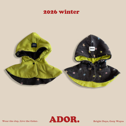 Ador.｜リバーシブルスターフードポンチョ【取り寄せ】