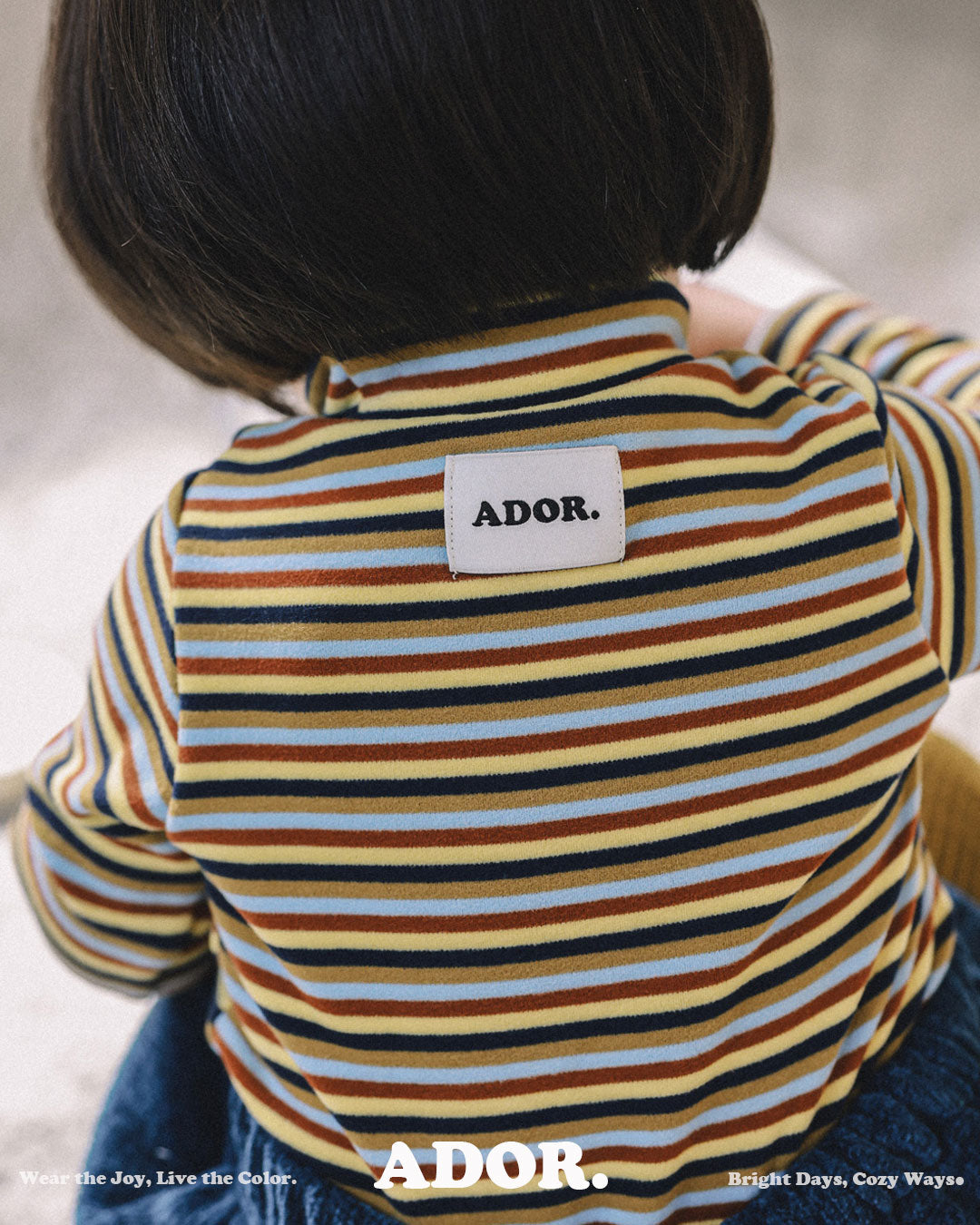 Ador.｜ボーダー半ハイネックTシャツ【取り寄せ】