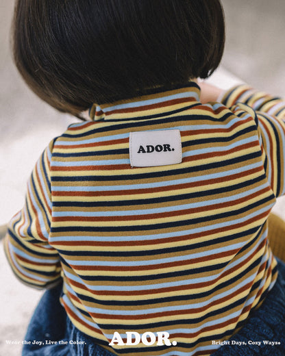 Ador.｜ボーダー半ハイネックTシャツ【取り寄せ】