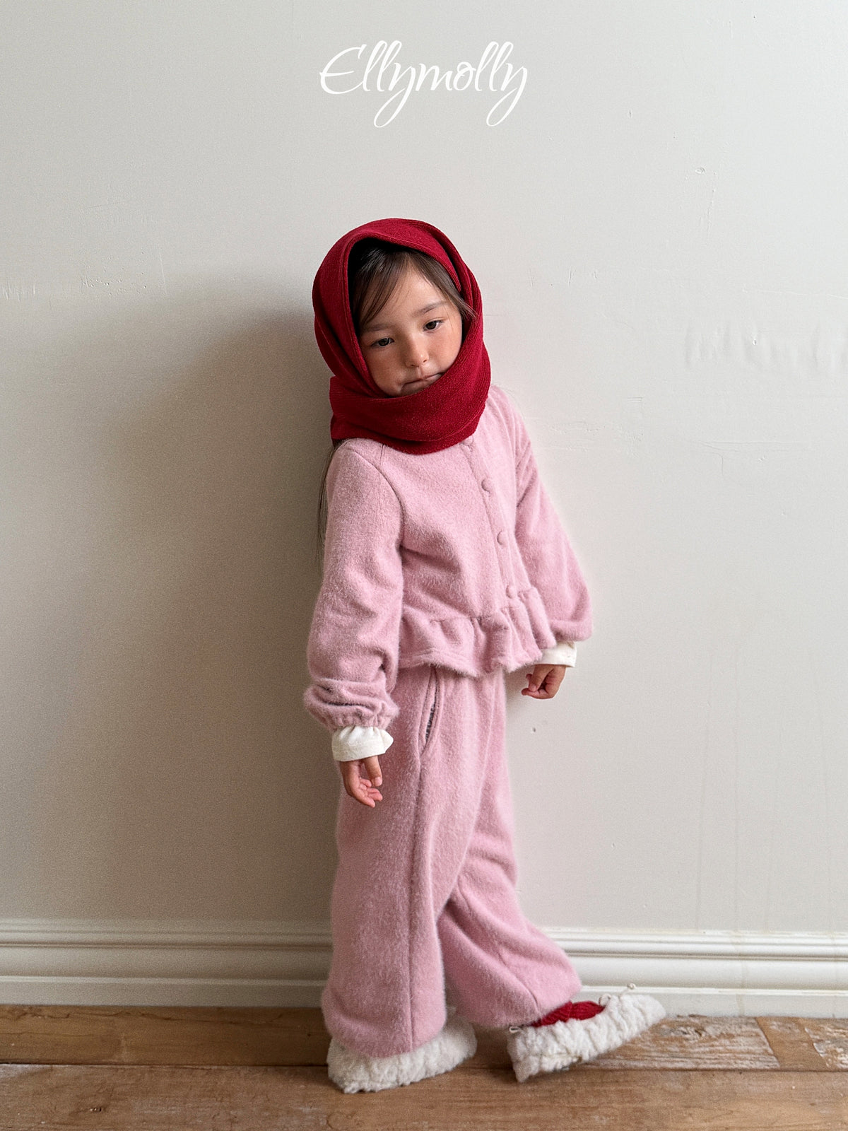 ELLY MOLLY｜スノーフラワーアンゴラフリルカーディガン【予約商品】