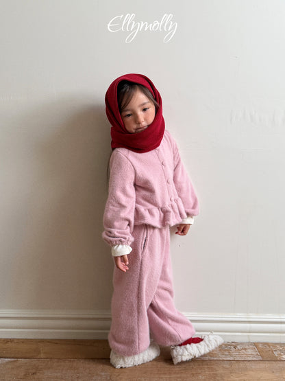 ELLY MOLLY｜スノーフラワーアンゴラフリルカーディガン【予約商品】