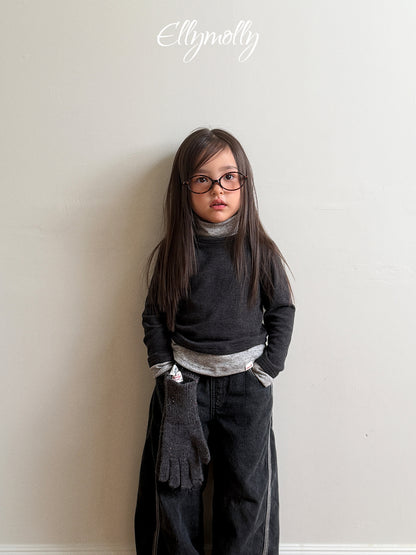 ELLY MOLLY｜ブラッシュ配色タートルネックTシャツ【予約商品】
