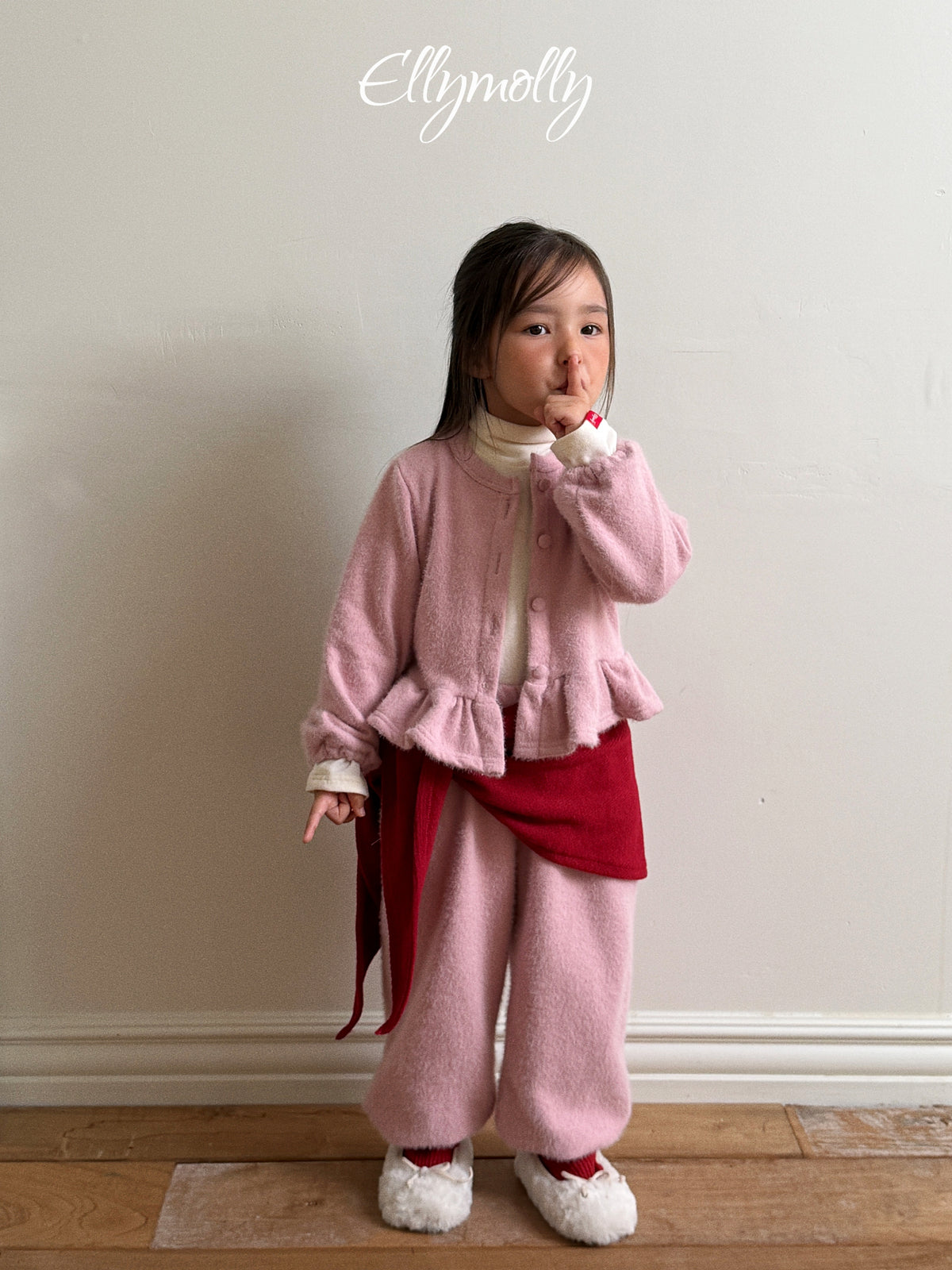 ELLY MOLLY｜スノーフラワーアンゴラジョガーパンツ【予約商品】