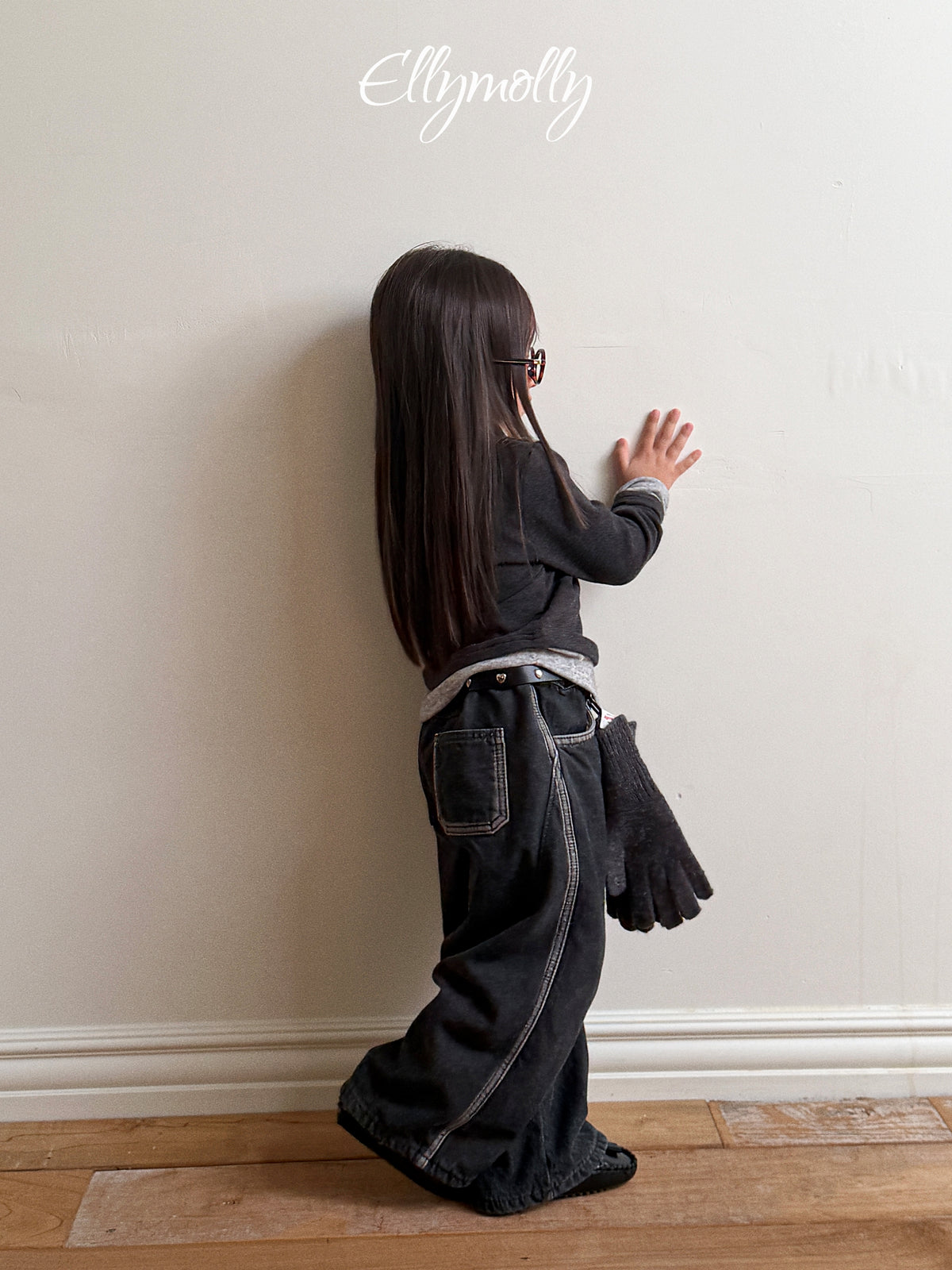 ELLY MOLLY｜ブラッシュ配色タートルネックTシャツ【予約商品】