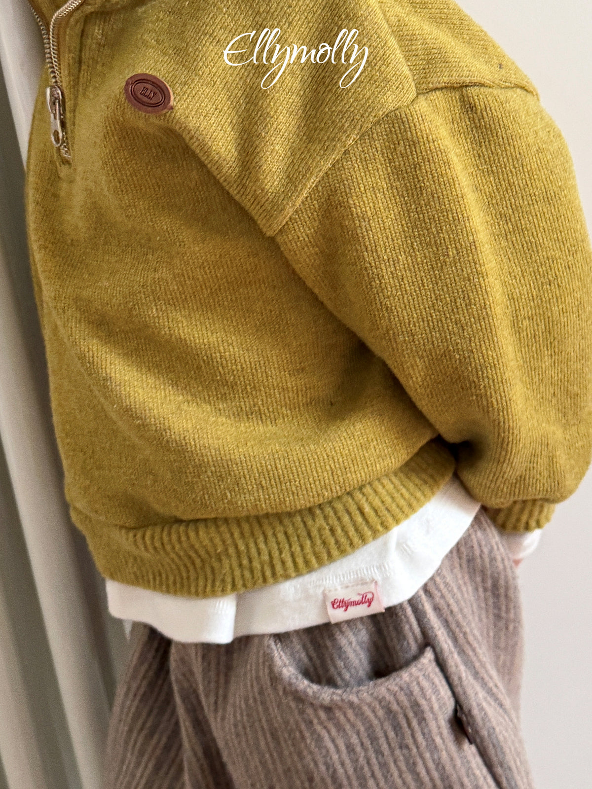 ELLY MOLLY｜アルデン ウールハーフジップ【予約商品】