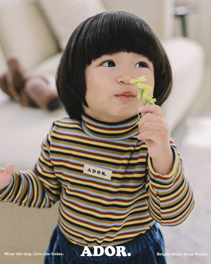 Ador.｜ボーダー半ハイネックTシャツ【取り寄せ】