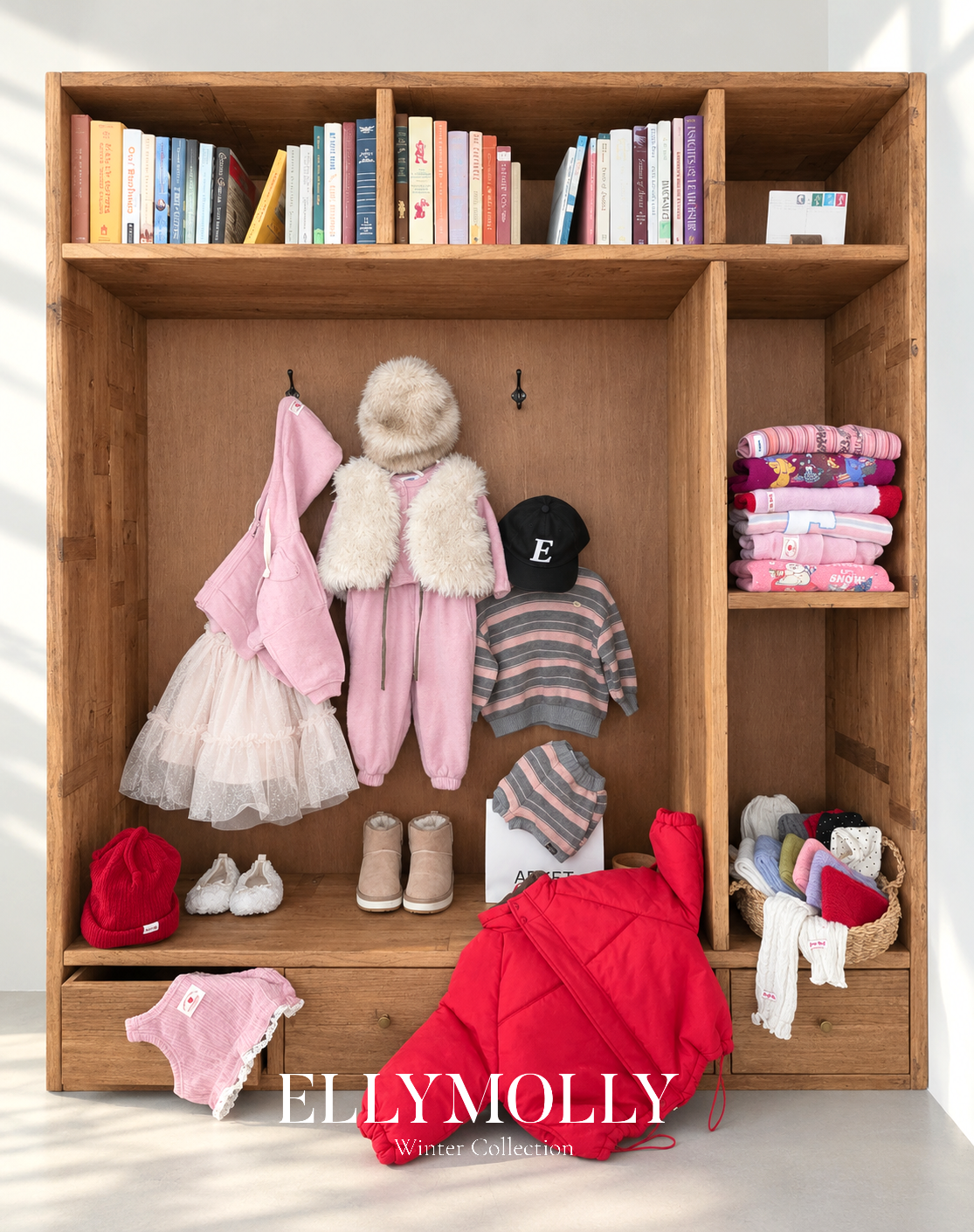 ELLY MOLLY｜スノーフラワーアンゴラフリルカーディガン【予約商品】