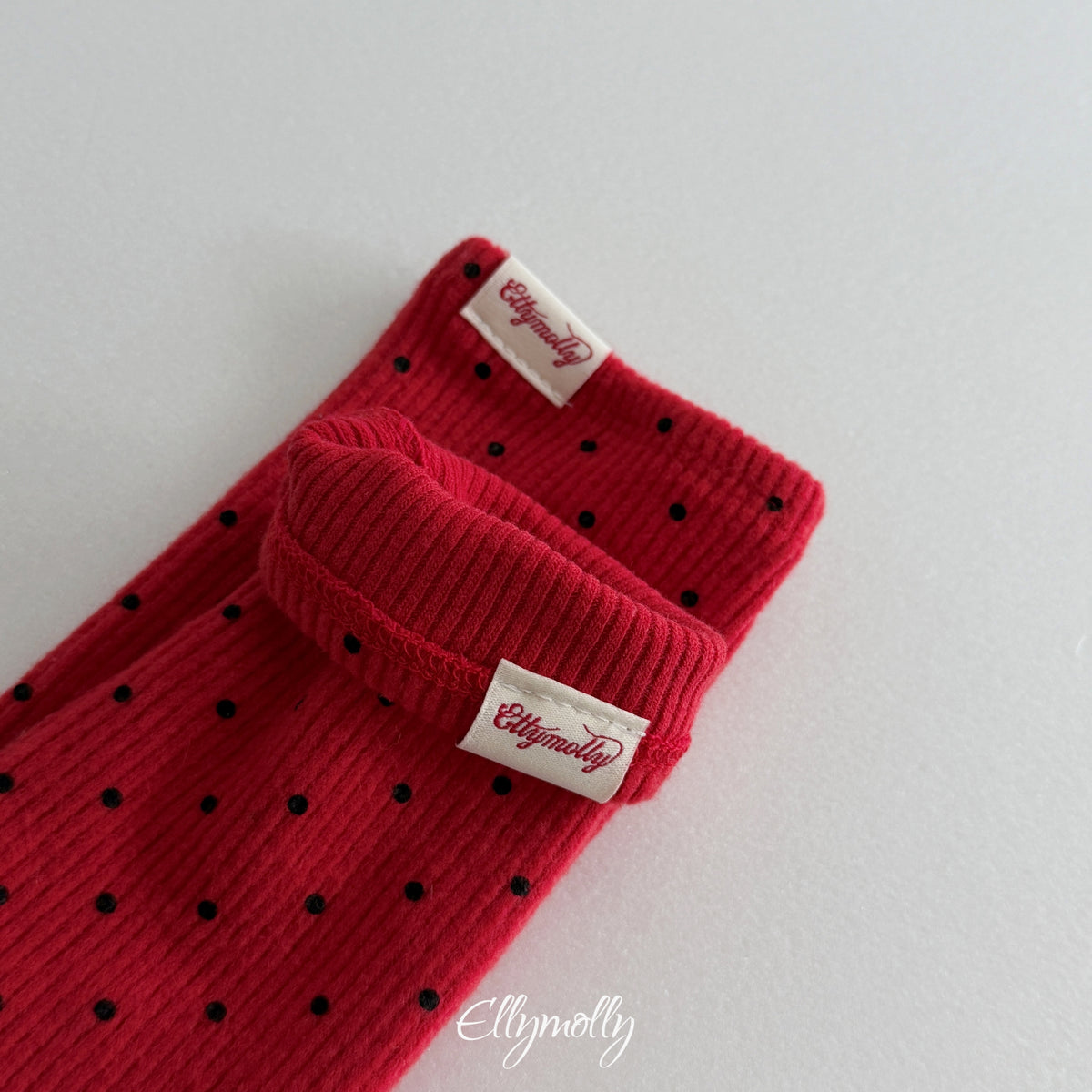 ELLY MOLLY｜ドットリブ裏起毛ソックス【予約商品】