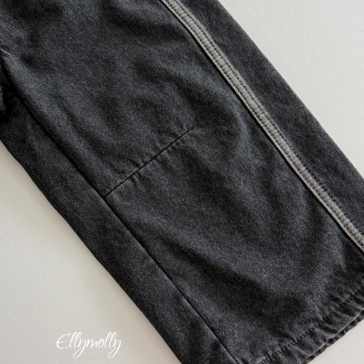 ELLY MOLLY｜ラインワーク 裏起毛デニムパンツ【予約商品】