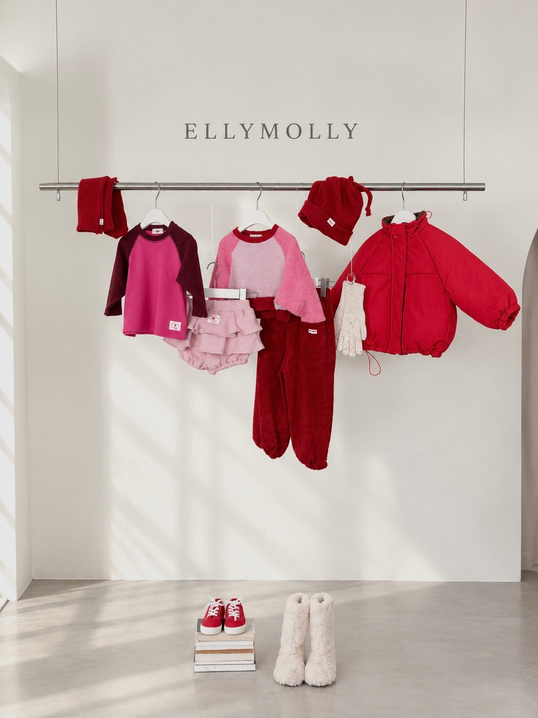 ELLY MOLLY｜ラオン配色ラグランTシャツ【予約商品】