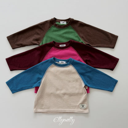 ELLY MOLLY｜ラオン配色ラグランTシャツ【予約商品】