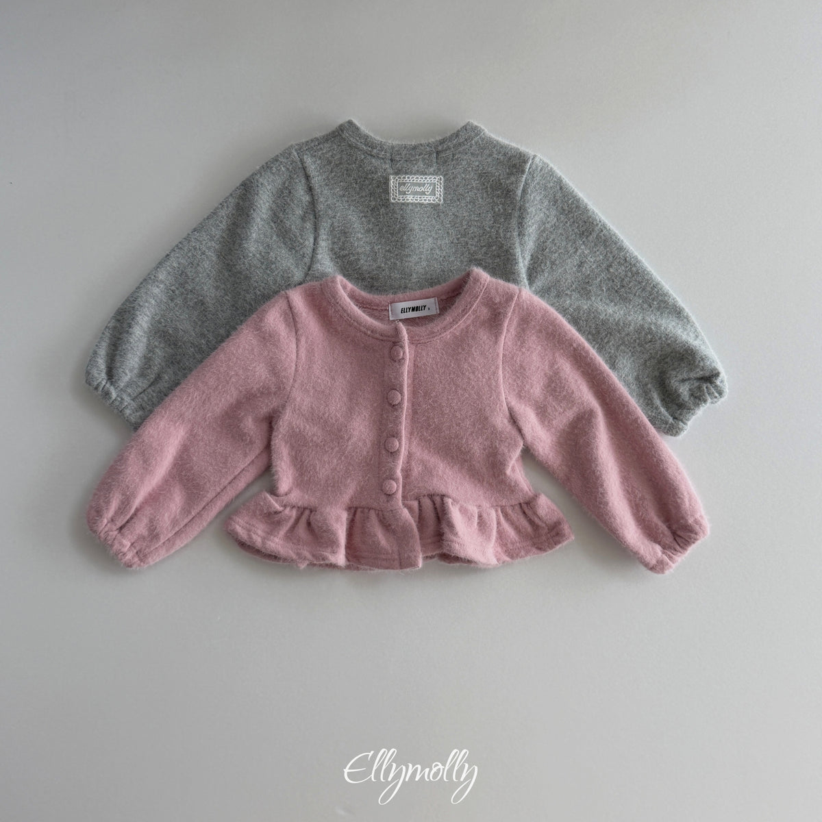 ELLY MOLLY｜スノーフラワーアンゴラフリルカーディガン【予約商品】