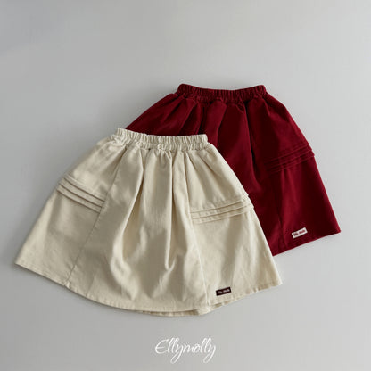ELLY MOLLY｜ポンポンコーデュロイスカート【予約商品】