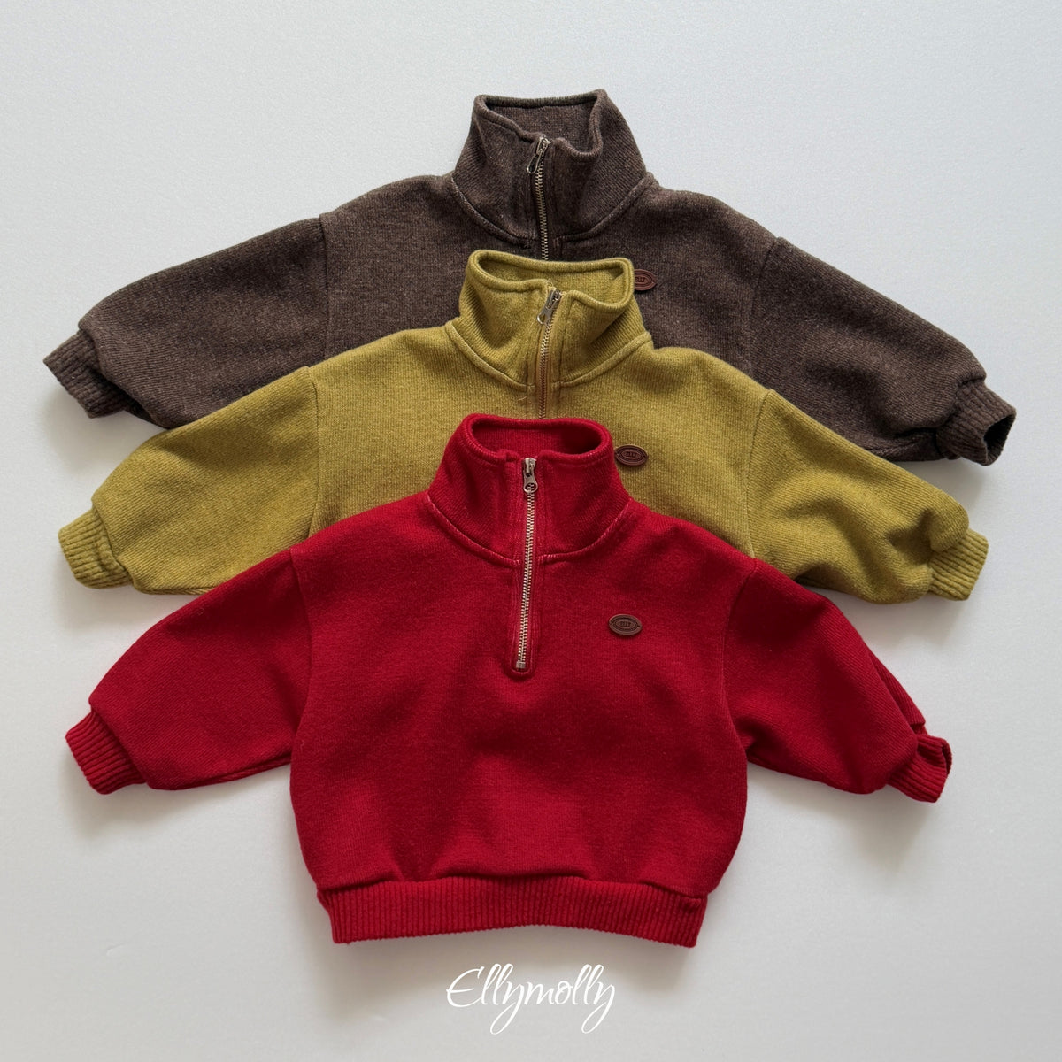 ELLY MOLLY｜アルデン ウールハーフジップ【予約商品】