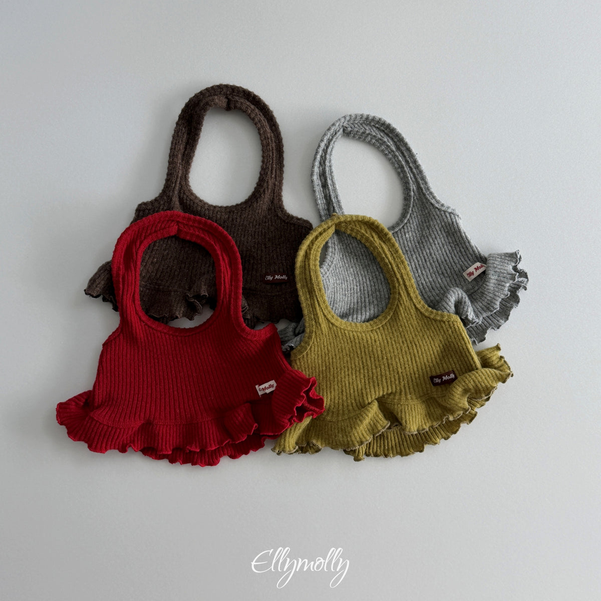 ELLY MOLLY｜ウールリブホルターネックタンクトップ【予約商品】