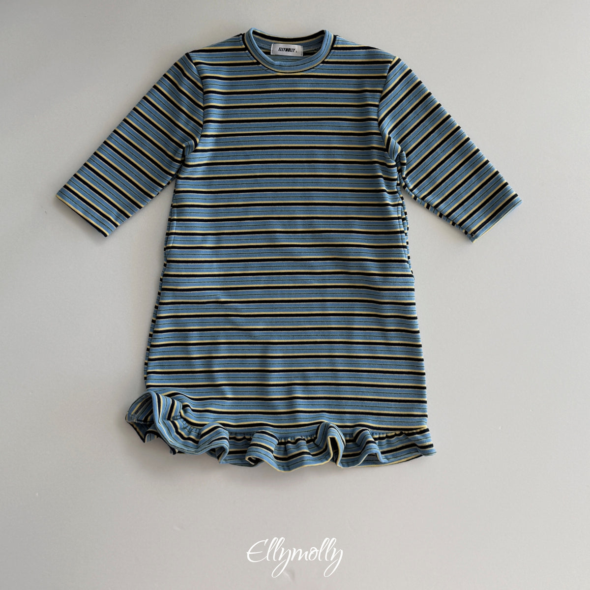 ELLY MOLLY｜フリースフリルロングワンピース【予約商品】