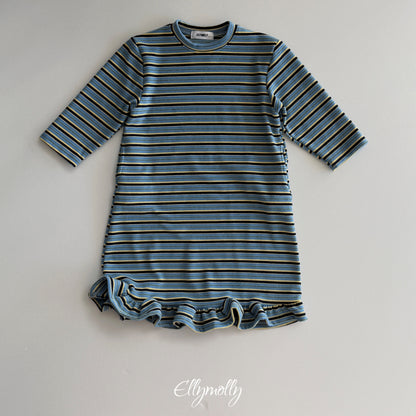 ELLY MOLLY｜フリースフリルロングワンピース【予約商品】