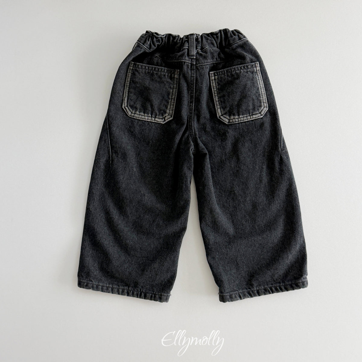 ELLY MOLLY｜ラインワーク 裏起毛デニムパンツ【予約商品】