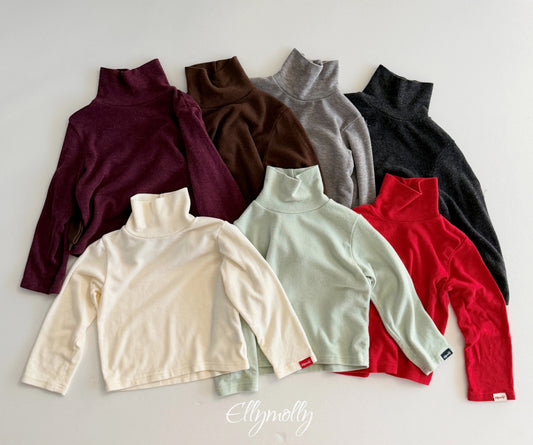 ELLY MOLLY｜スノーウォーマータートルネックT（無地）【予約商品】