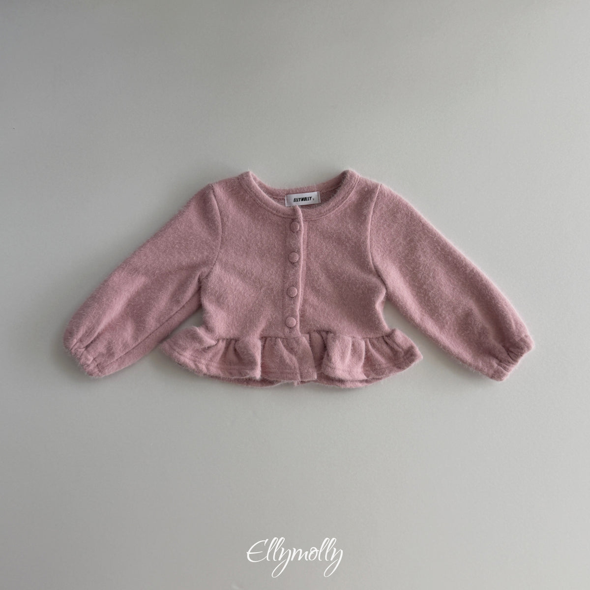 ELLY MOLLY｜スノーフラワーアンゴラフリルカーディガン【予約商品】
