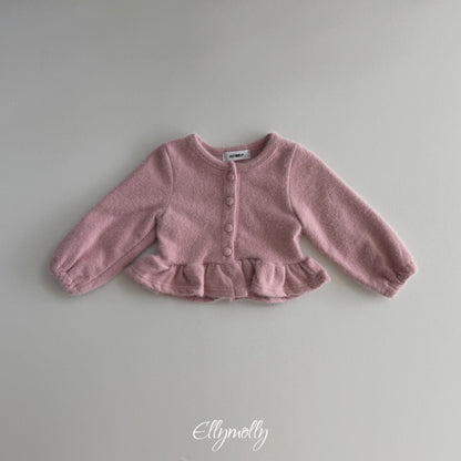 ELLY MOLLY｜スノーフラワーアンゴラフリルカーディガン【予約商品】