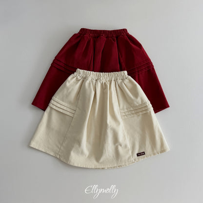 ELLY MOLLY｜ポンポンコーデュロイスカート【予約商品】