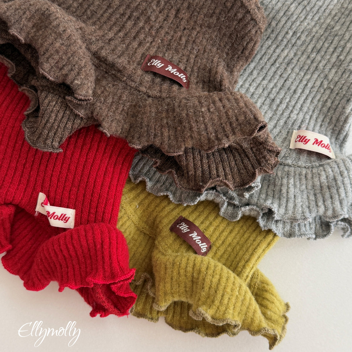 ELLY MOLLY｜ウールリブホルターネックタンクトップ【予約商品】