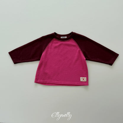 ELLY MOLLY｜ラオン配色ラグランTシャツ【予約商品】
