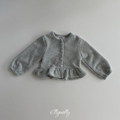 ELLY MOLLY｜スノーフラワーアンゴラフリルカーディガン【予約商品】
