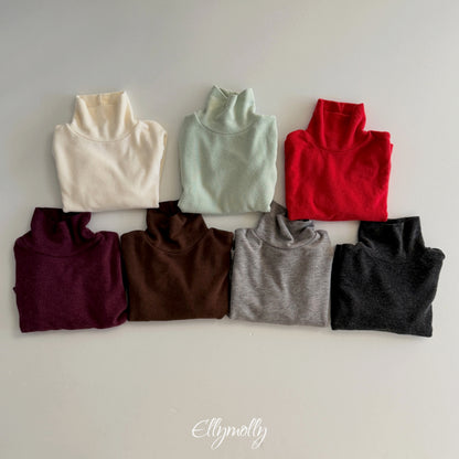 ELLY MOLLY｜スノーウォーマータートルネックT（無地）【予約商品】