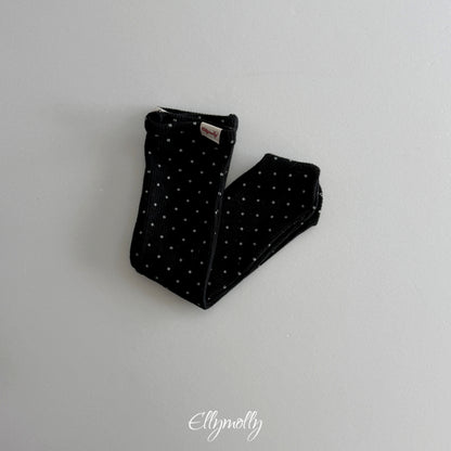 ELLY MOLLY｜ドットリブ裏起毛ソックス【予約商品】