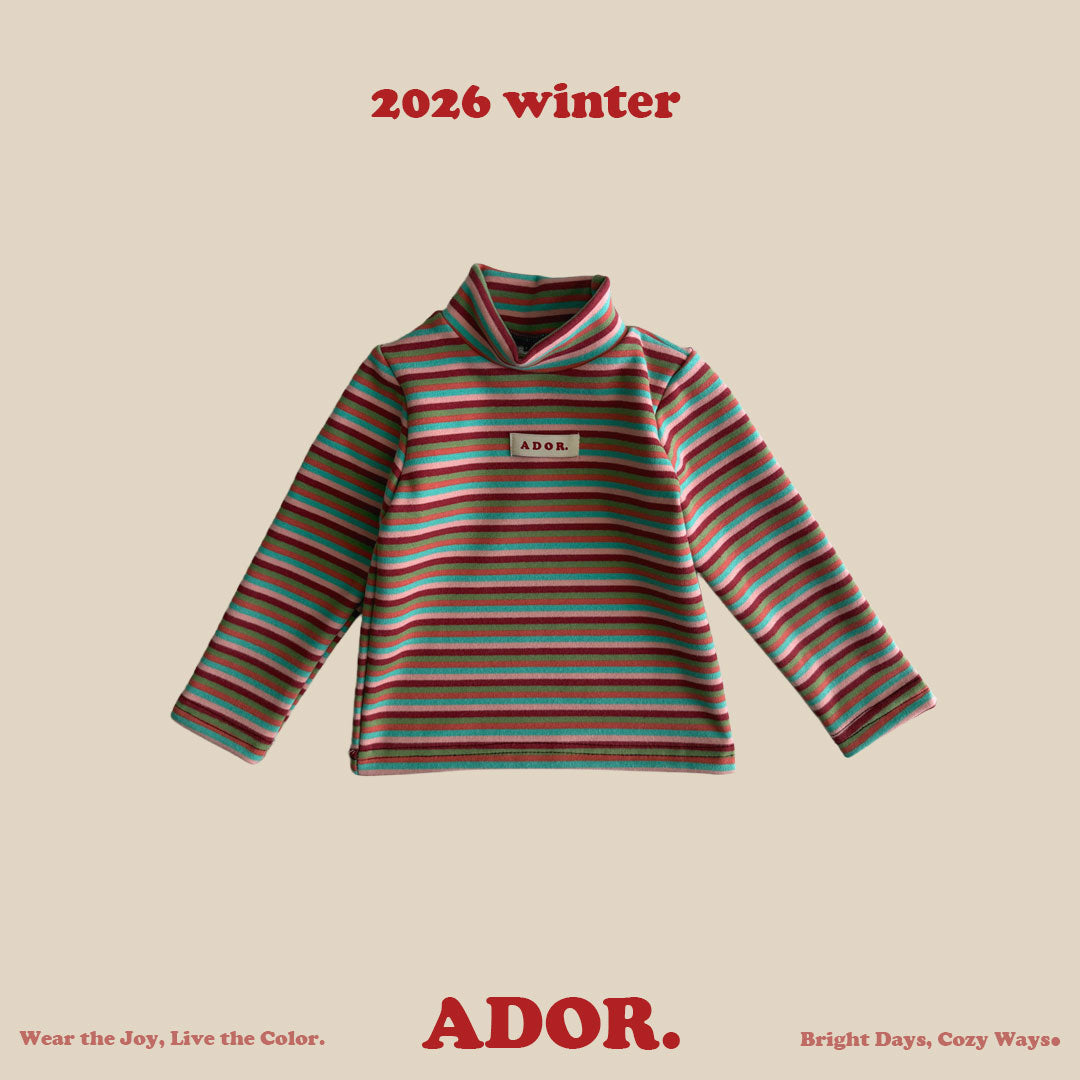 Ador.｜ボーダー半ハイネックTシャツ【取り寄せ】