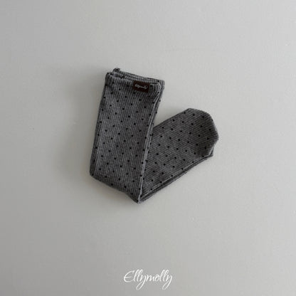 ELLY MOLLY｜ドットリブ裏起毛ソックス【予約商品】