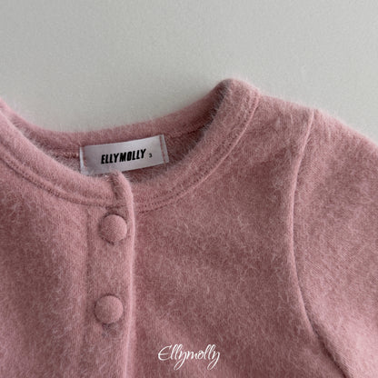 ELLY MOLLY｜スノーフラワーアンゴラフリルカーディガン【予約商品】