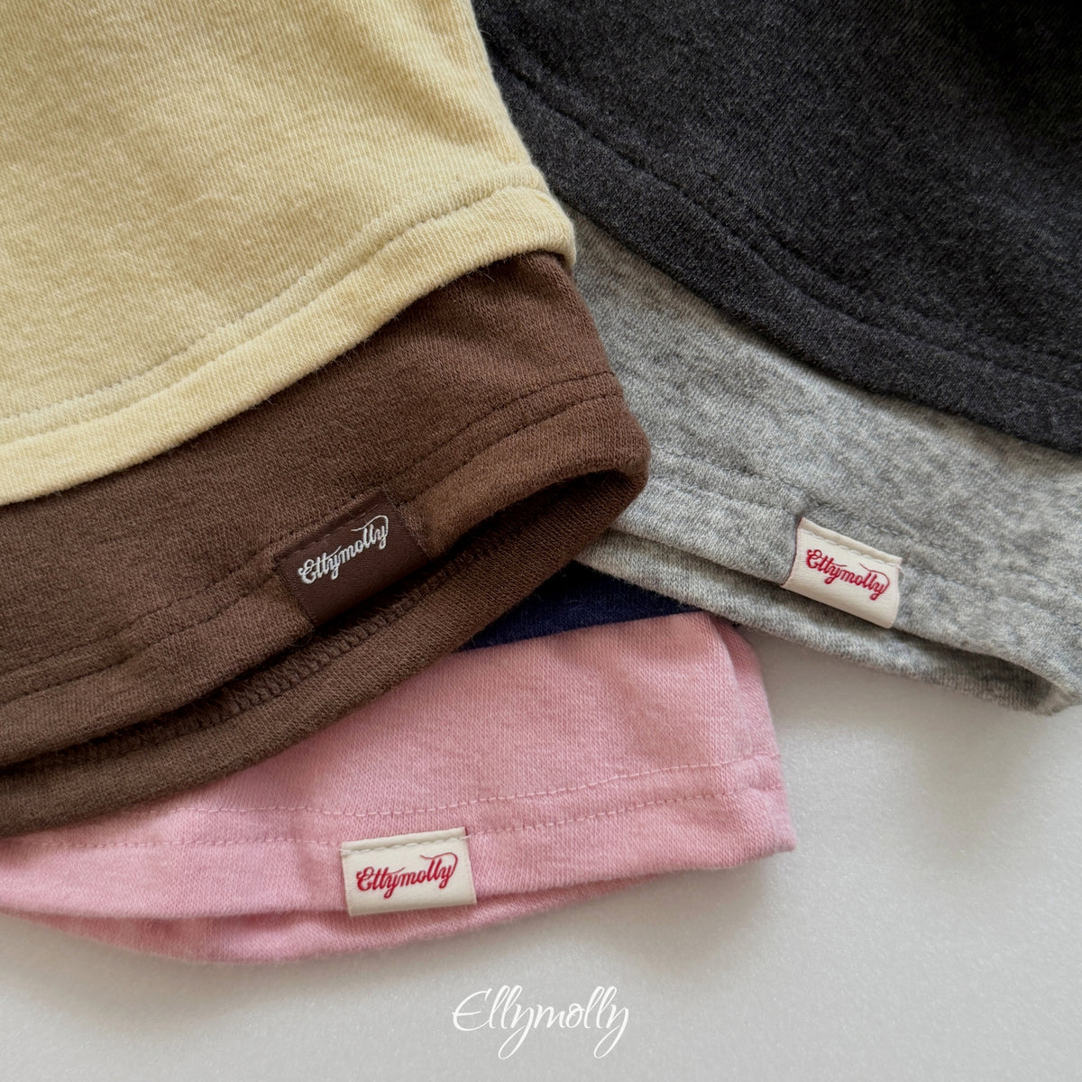 ELLY MOLLY｜ブラッシュ配色タートルネックTシャツ【予約商品】