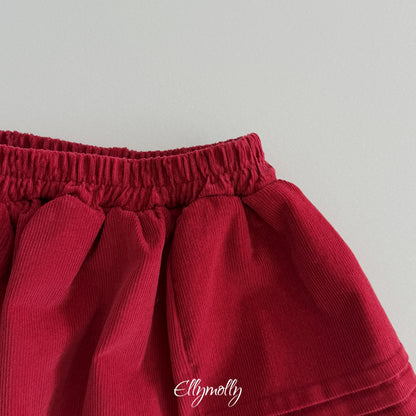 ELLY MOLLY｜ポンポンコーデュロイスカート【予約商品】
