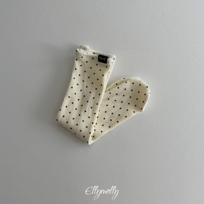 ELLY MOLLY｜ドットリブ裏起毛ソックス【予約商品】