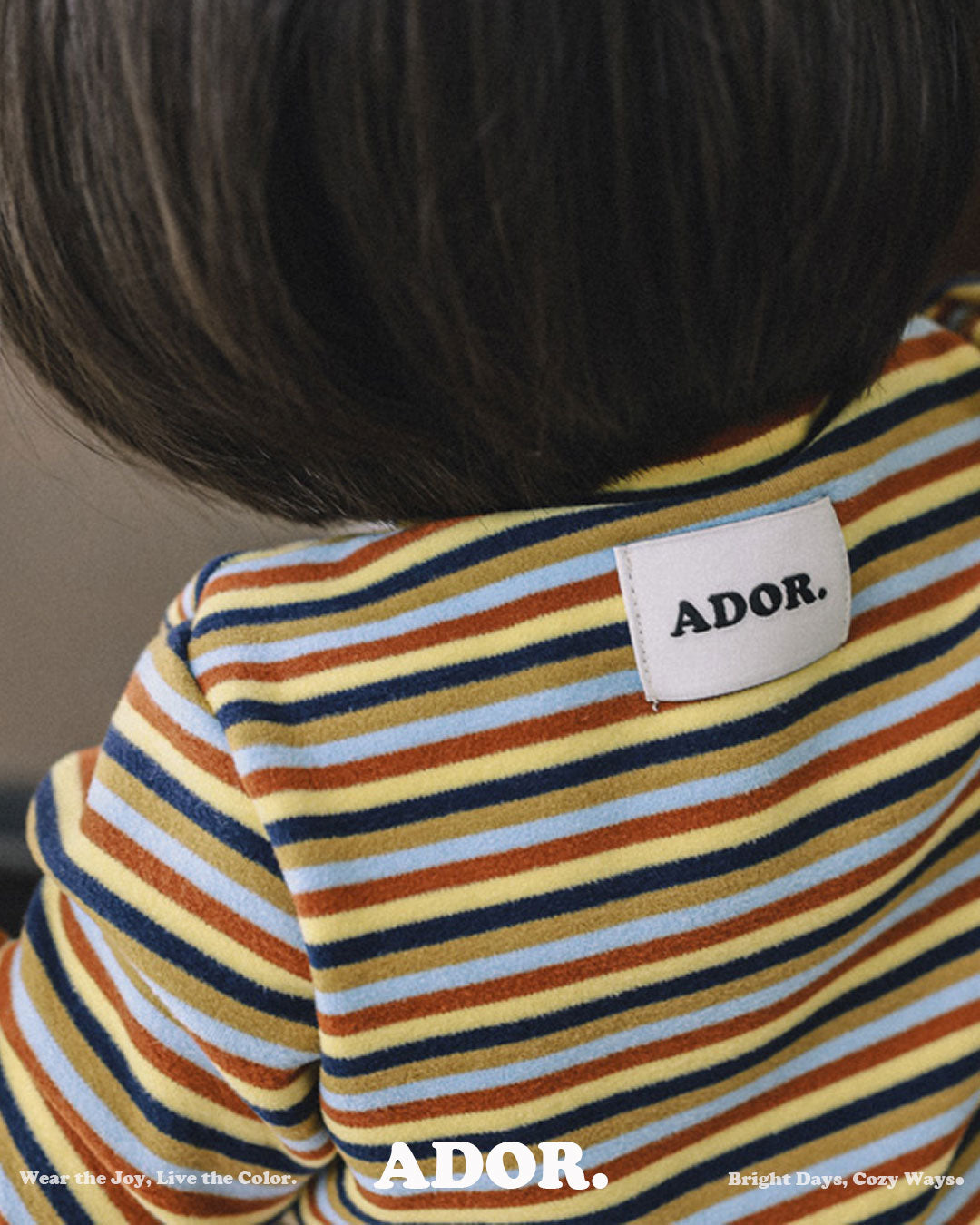 Ador.｜ボーダー半ハイネックTシャツ【取り寄せ】