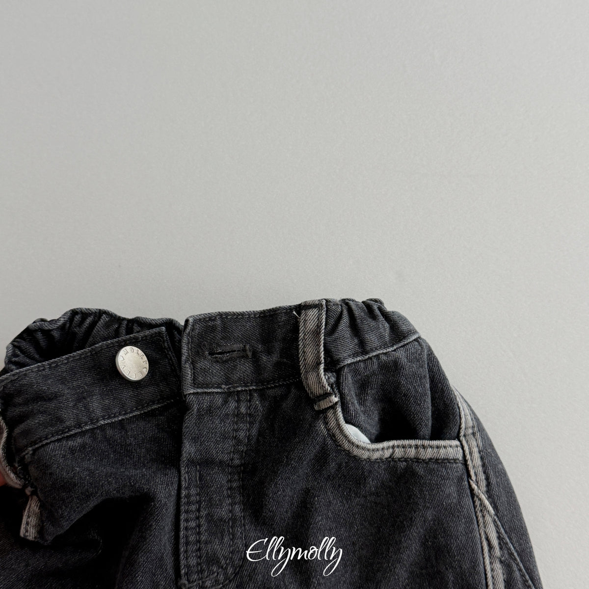 ELLY MOLLY｜ラインワーク 裏起毛デニムパンツ【予約商品】