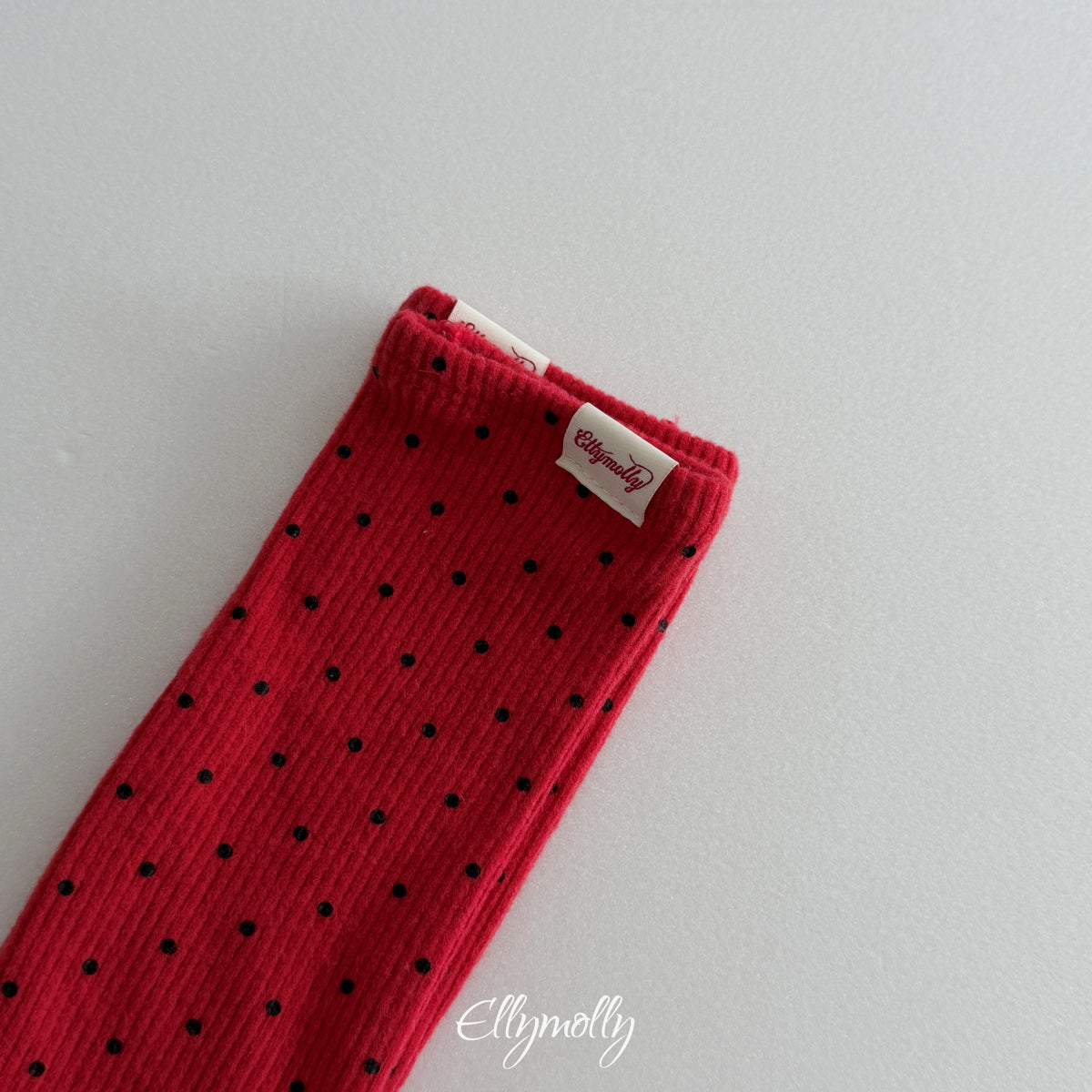 ELLY MOLLY｜ドットリブ裏起毛ソックス【予約商品】