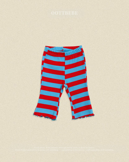 OOTTBEBE Striped Frill Pants｜ボーダーフリルパンツ