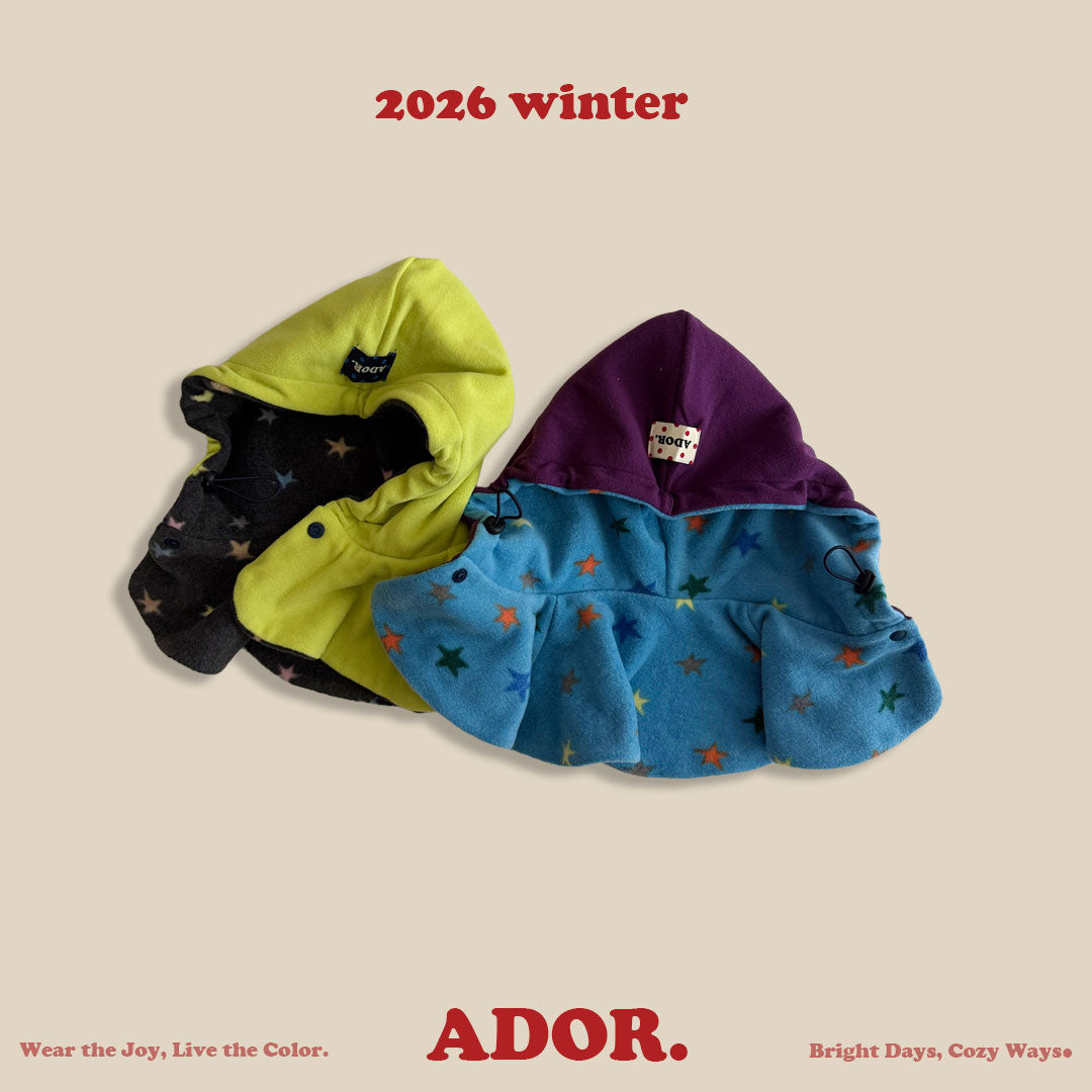 Ador.｜リバーシブルスターフードポンチョ【取り寄せ】